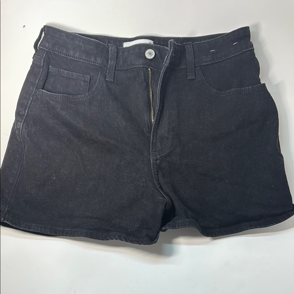 Black Denim Shorts